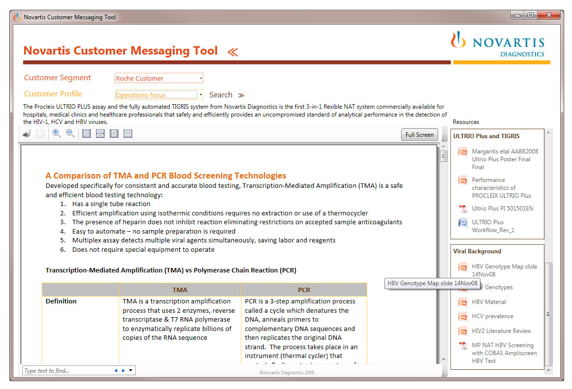 Novartis Sales Tool UI/UX - WPF-Based Field Application