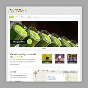 Jiggleberry Juice Bar Website